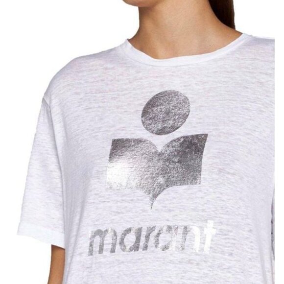 Isabel Marant White Logo T-Shirt - Picture 2 of 7